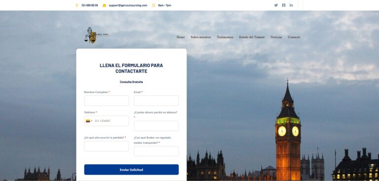 Página Web de Global Asset Recovery Consultants