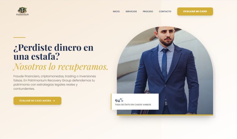 Sitio Web de Patrimonium Recovery Group