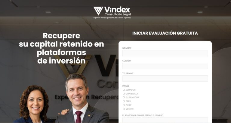 Sitio Web de Vindex Latam