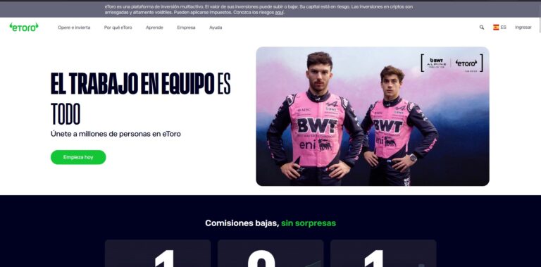 Sitio Web de eToro