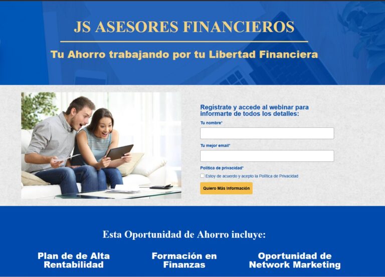 Sitio Web de JS ASESORES FINANCIEROS