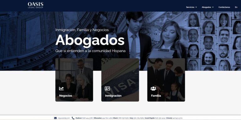 Sitio Web de Oasis Legal Group