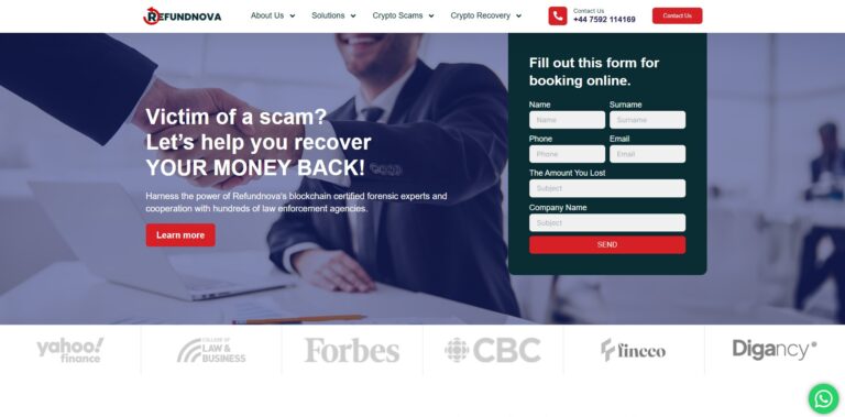 Sitio Web de REFUNDNOVA