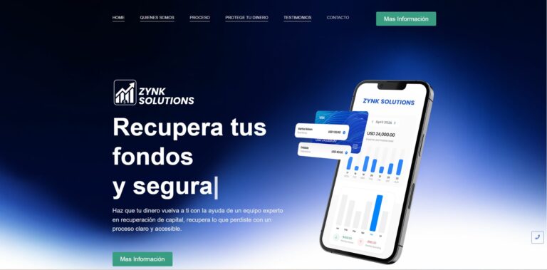 Sitio Web de ZYNK Solutions