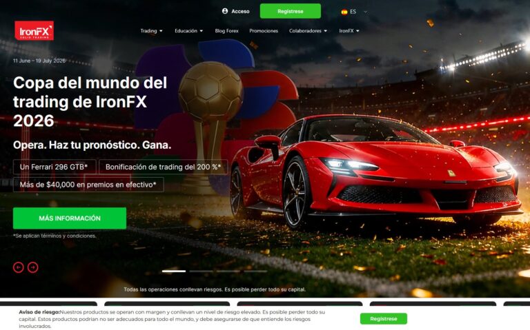 Sitio Web de IronFx